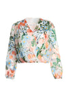 TRISTA CROSS FRNT BLOUSON TOP-FLORAL FIELDS-ALICE + OLIVIA