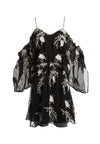 HOLDEN EMBR CLDSHLDR DRPWST DS-BLACK/OFF WHITE-ALICE + OLIVIA