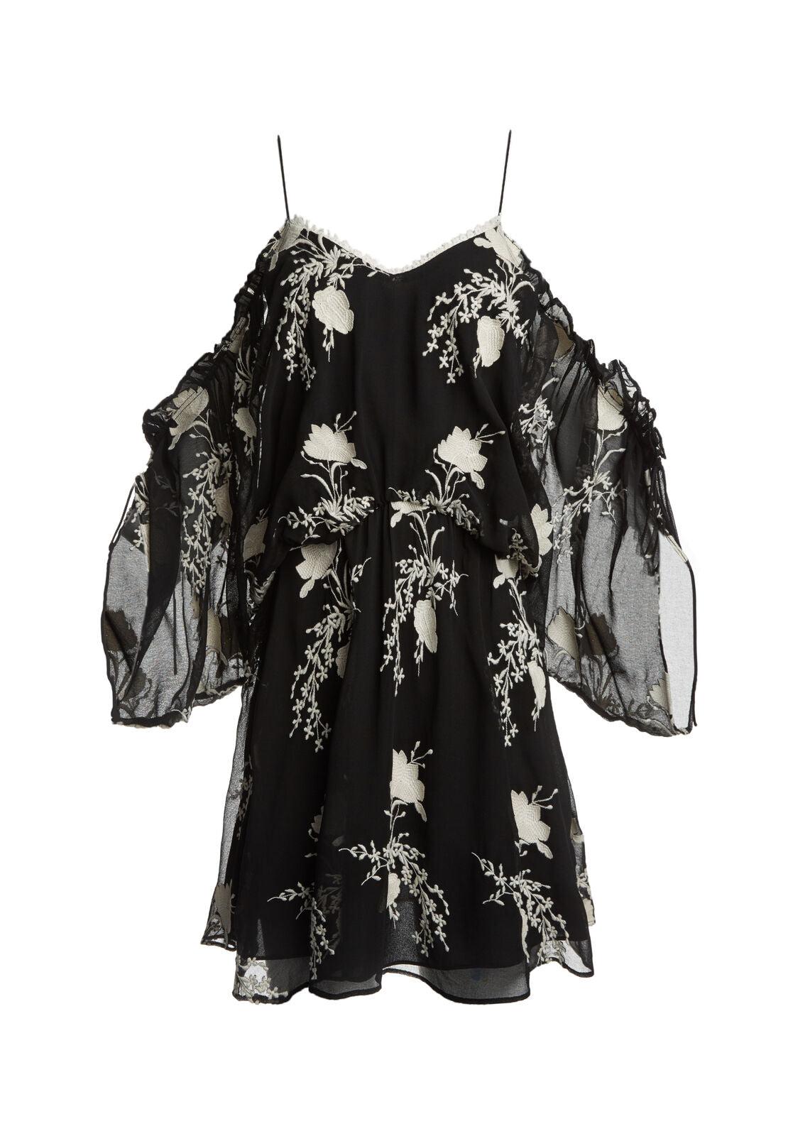 HOLDEN EMBR CLDSHLDR DRPWST DS-BLACK/OFF WHITE-ALICE + OLIVIA