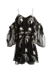 HOLDEN EMBR CLDSHLDR DRPWST DS-BLACK/OFF WHITE-ALICE + OLIVIA