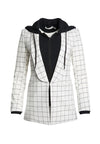 SKYE LONG BXY BOYFRIEND BLAZER-BLACK/WHITE-ALICE + OLIVIA
