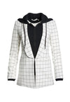 SKYE LONG BXY BOYFRIEND BLAZER-BLACK/WHITE-ALICE + OLIVIA
