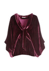 DONNIE WIDE SLEEVE CROPPED JACKET-WINE-ALICE + OLIVIA