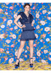 LANORA PLEAT TIERED DRESS-MINI STRIPE-SAPPHIRE-ALICE + OLIVIA