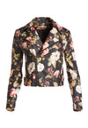BLOUSON MOTO COURT EN CUIR IMPRIMÉ CODY-ALICE + OLIVIA
