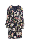 HANNAH BLOUSON SLV WRAP DRESS-HAZY FLORAL-SAPPHIRE-ALICE + OLIVIA