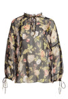 JULIUS BLOUSON SLV TUNIC TOP-HAZY FLORAL BLACK-ALICE + OLIVIA