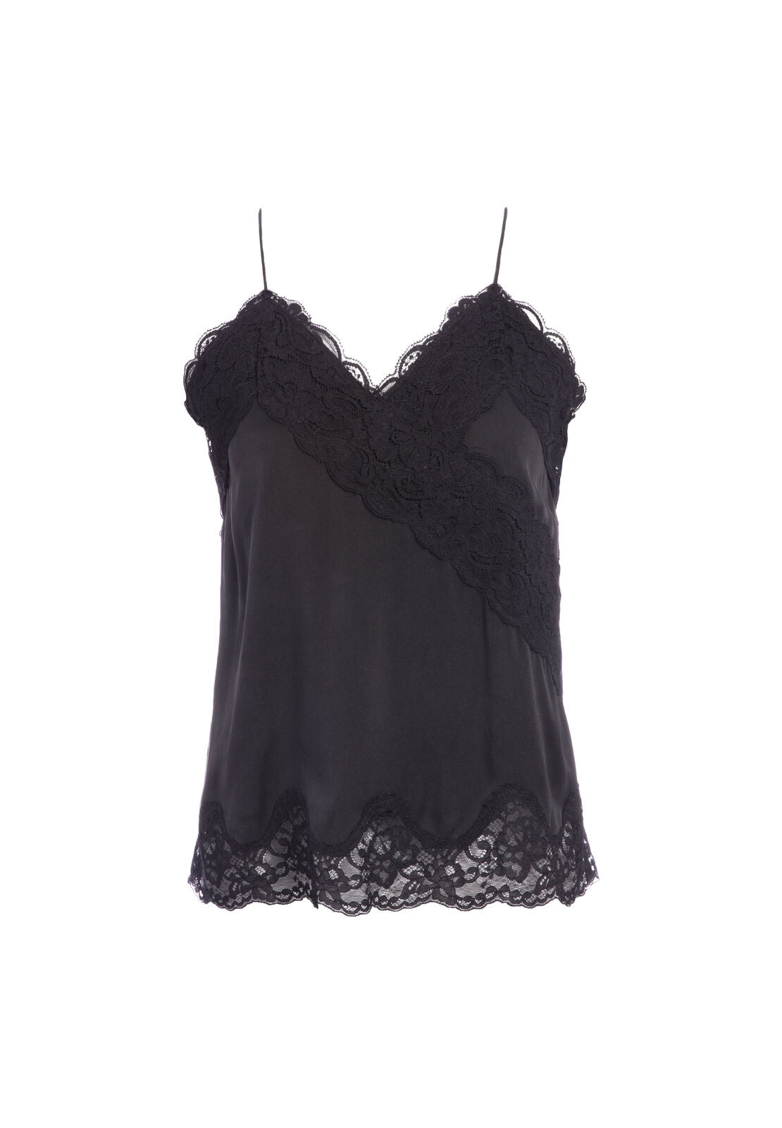 DORINE MOCK WRAP CAMI-Black-ALICE + OLIVIA