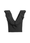 TOP A RUFFLE CON SCOLLO A V CORTO PRIA-ALICE + OLIVIA