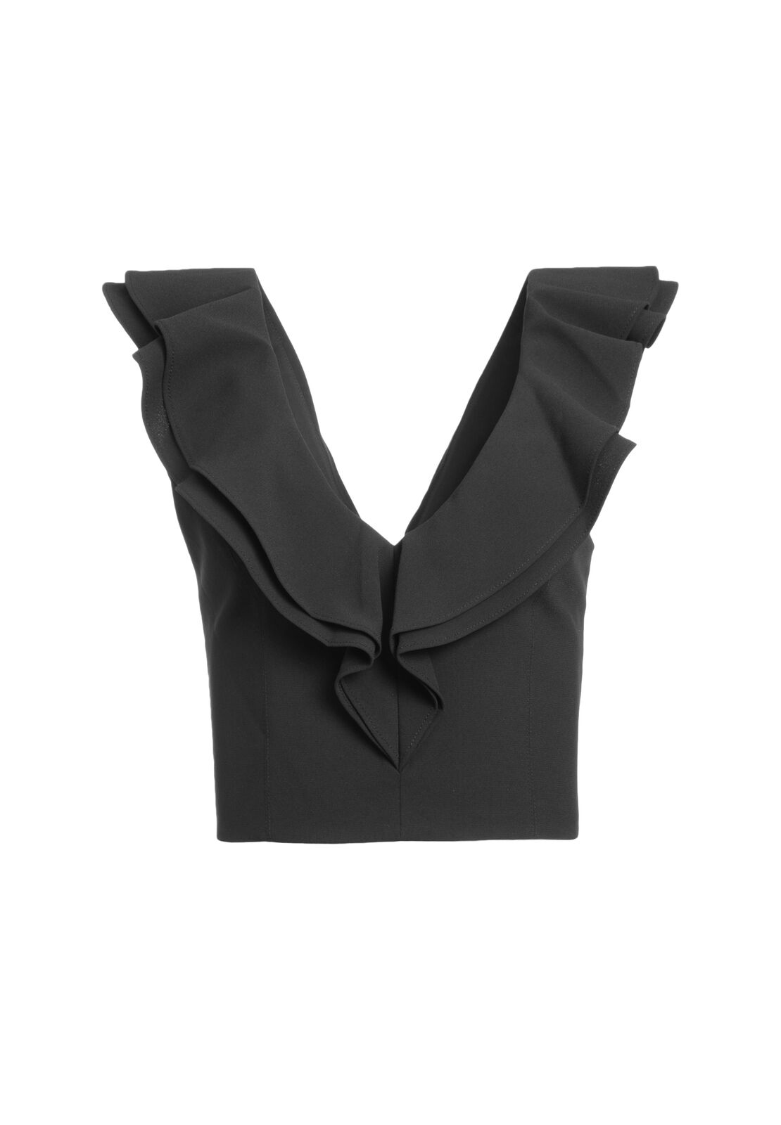 TOP A RUFFLE CON SCOLLO A V CORTO PRIA-ALICE + OLIVIA