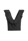 TOP A RUFFLE CON SCOLLO A V CORTO PRIA-ALICE + OLIVIA