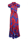 GRETA RUFFLE HEM MIDI DRESS-FANCY FLORAL-ALICE + OLIVIA