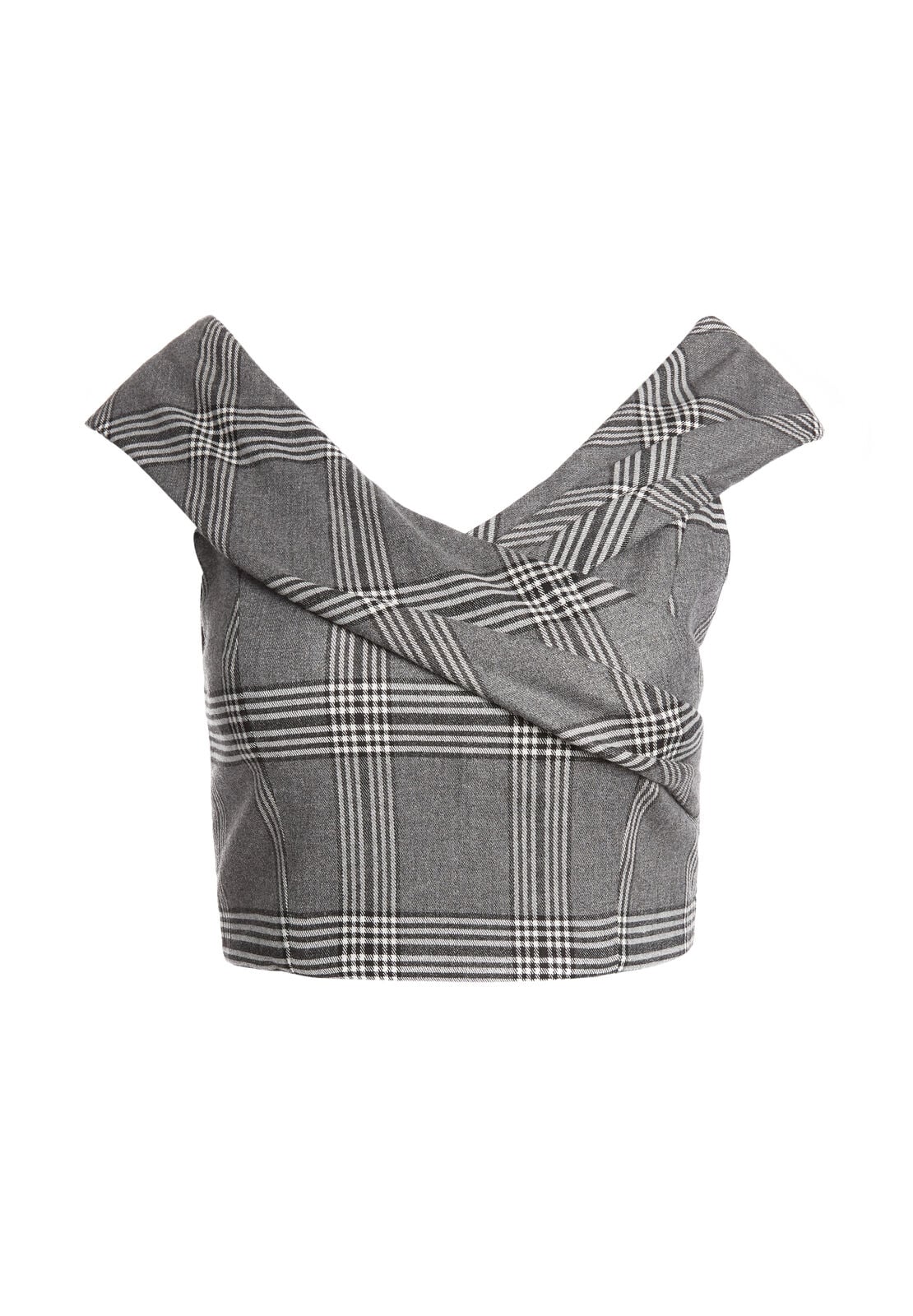 DEANDRA WRAP SHLDR BUSTIER-GREY/ BLACK-ALICE + OLIVIA
