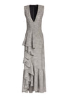BIRCH V NK RUFFLE DRESS-BLACK/WHITE-ALICE + OLIVIA