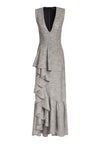 BIRCH V NK RUFFLE DRESS-BLACK/WHITE-ALICE + OLIVIA