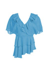 PANDORA RUFFLE TIER BLOUSE-BORDEAUX-ALICE + OLIVIA