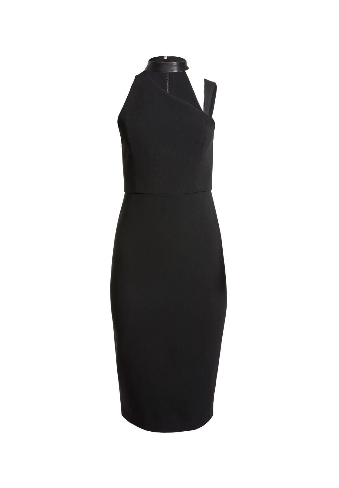 JONA MOCK NK CUTOUT DRESS-Black-ALICE + OLIVIA