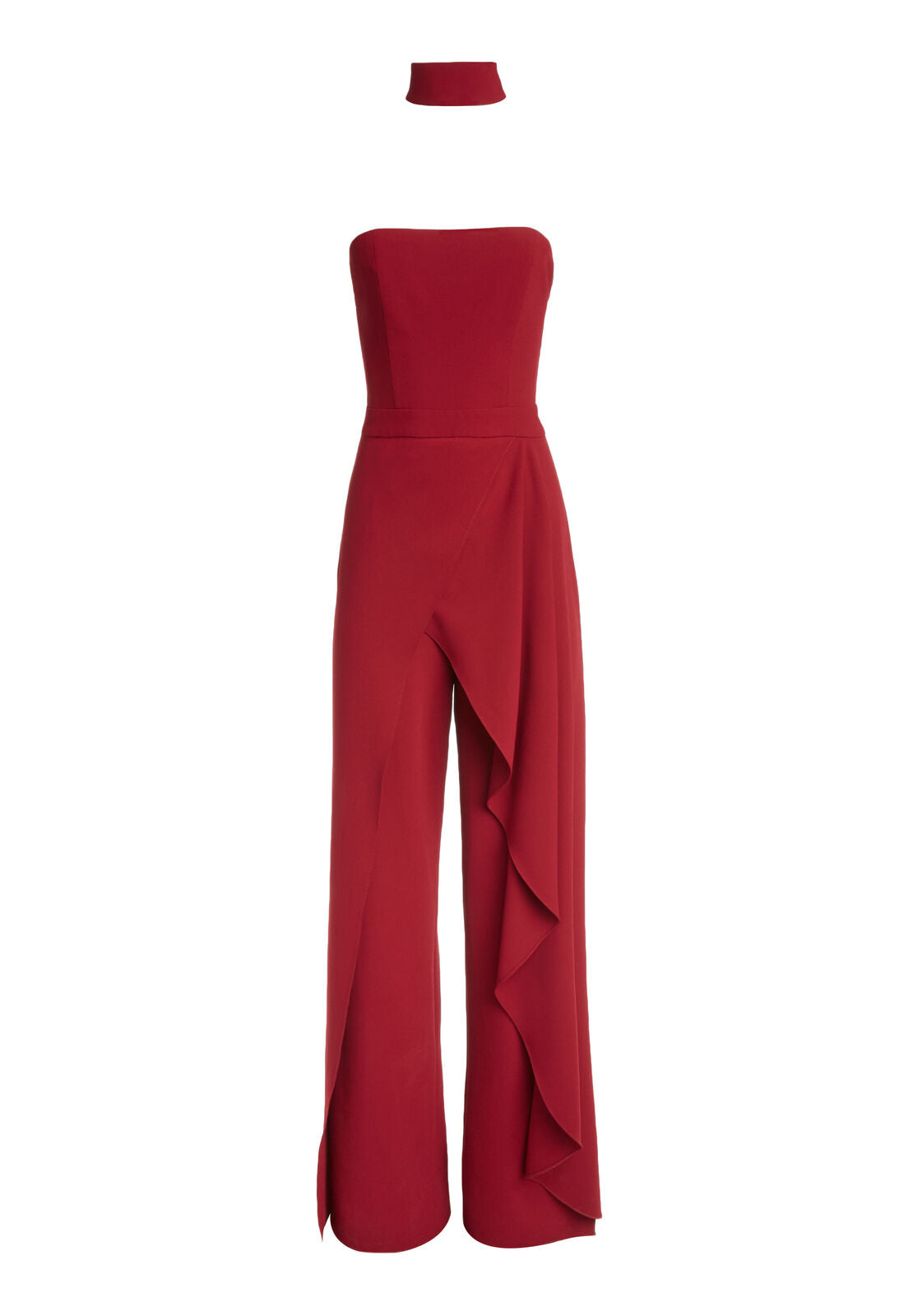 LATONYA RFFLED BUSTIER JMPSUIT-BORDEAUX-ALICE + OLIVIA
