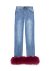 JEAN TASHA À BORDURE EN FAUSSE FOURRURE COURTE-ALICE + OLIVIA