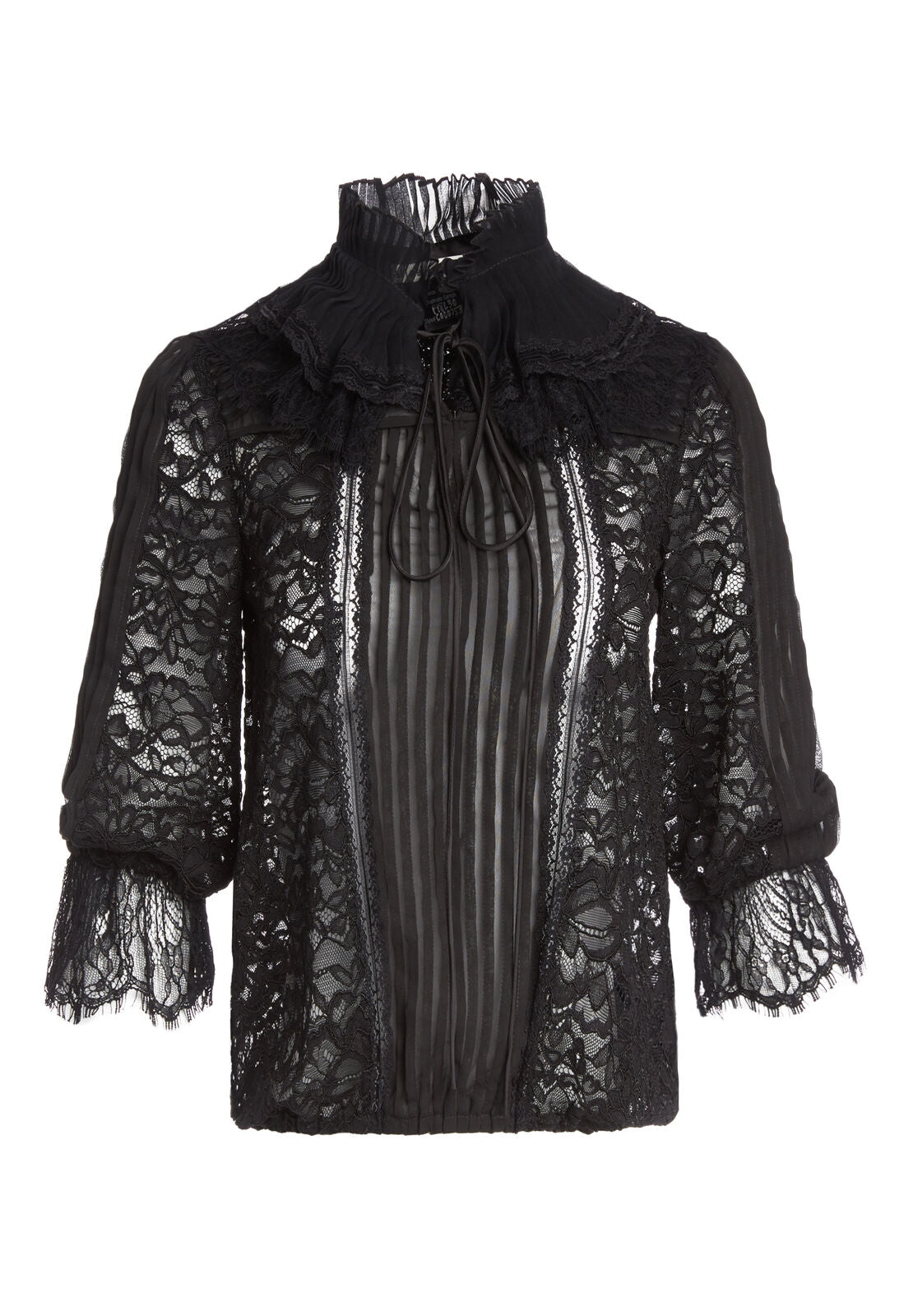 BLOUSE PAULETTA PLISSÉE AVEC NŒUD AU COL-ALICE + OLIVIA
