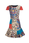 RAPUNZEL PATCHWORK MINI DRESS-MULTI-ALICE + OLIVIA