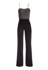 MANNIE SEQUIN WIDE LEG JUMPSUIT-BLACK/ANTIQUE SILVER-ALICE + OLIVIA