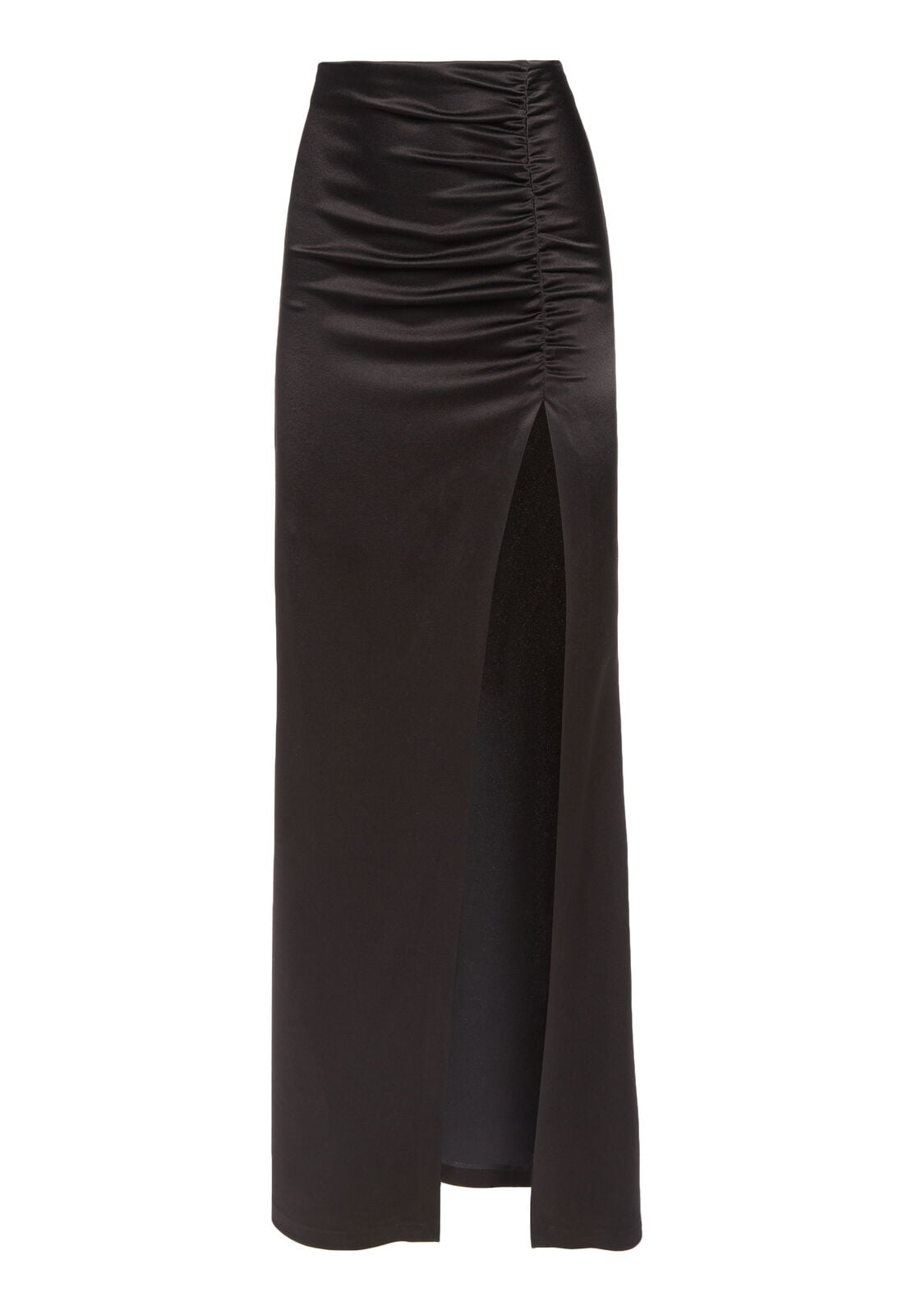 DIANA RUCHED MAXI SKIRT-Black-ALICE + OLIVIA