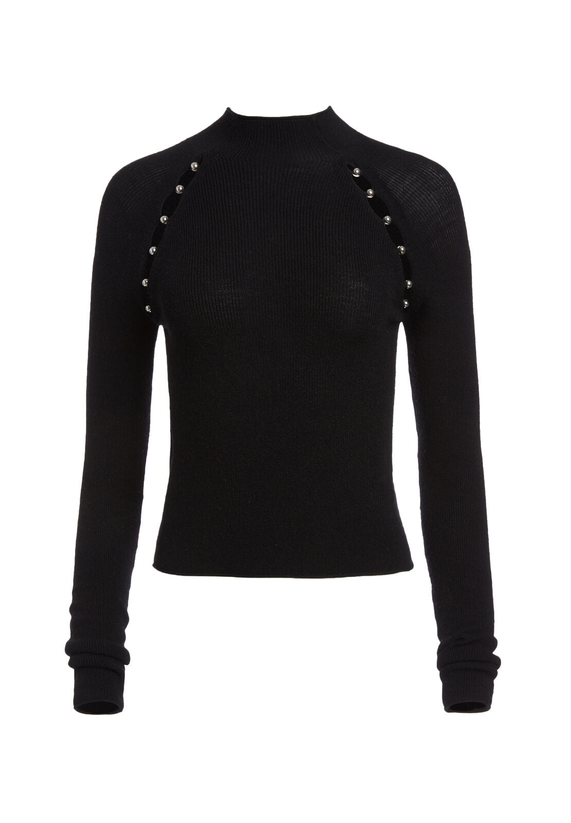 JENNIFER MCKNK RGLN SLT PLLOVR-BLACK/SILVER-ALICE + OLIVIA