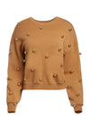GLEESON METAL BALL LS PULLOVER-BLACK/SILVER-ALICE + OLIVIA