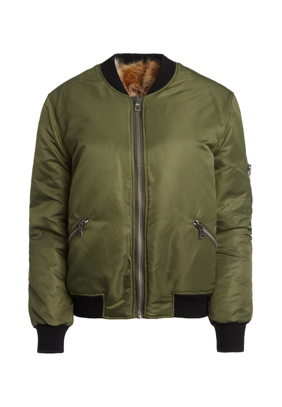 BECKY RVRSBLE FOX FUR BMBR JKT
