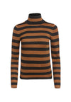 ROBERTA MTLLC LS TRTLNK PLLOVR-METALLIC BLACK/BISCUIT-ALICE + OLIVIA