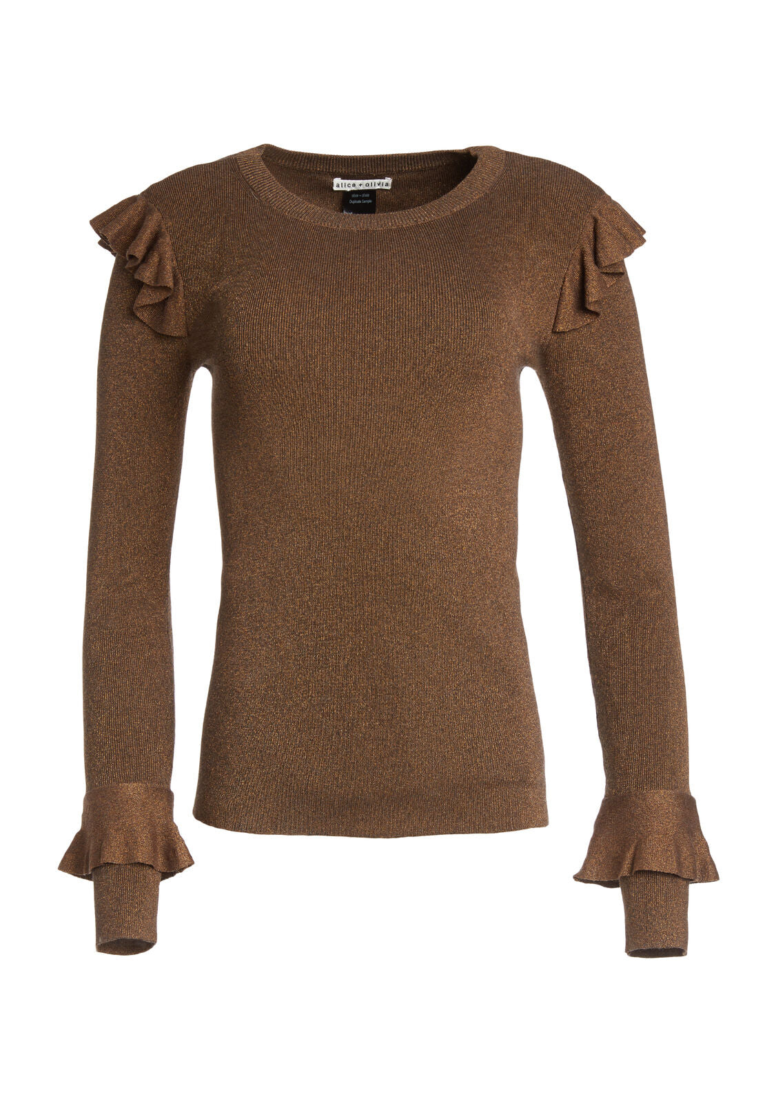 PULL MÉTALLISÉ MITTIE À VOLANTS-ALICE + OLIVIA