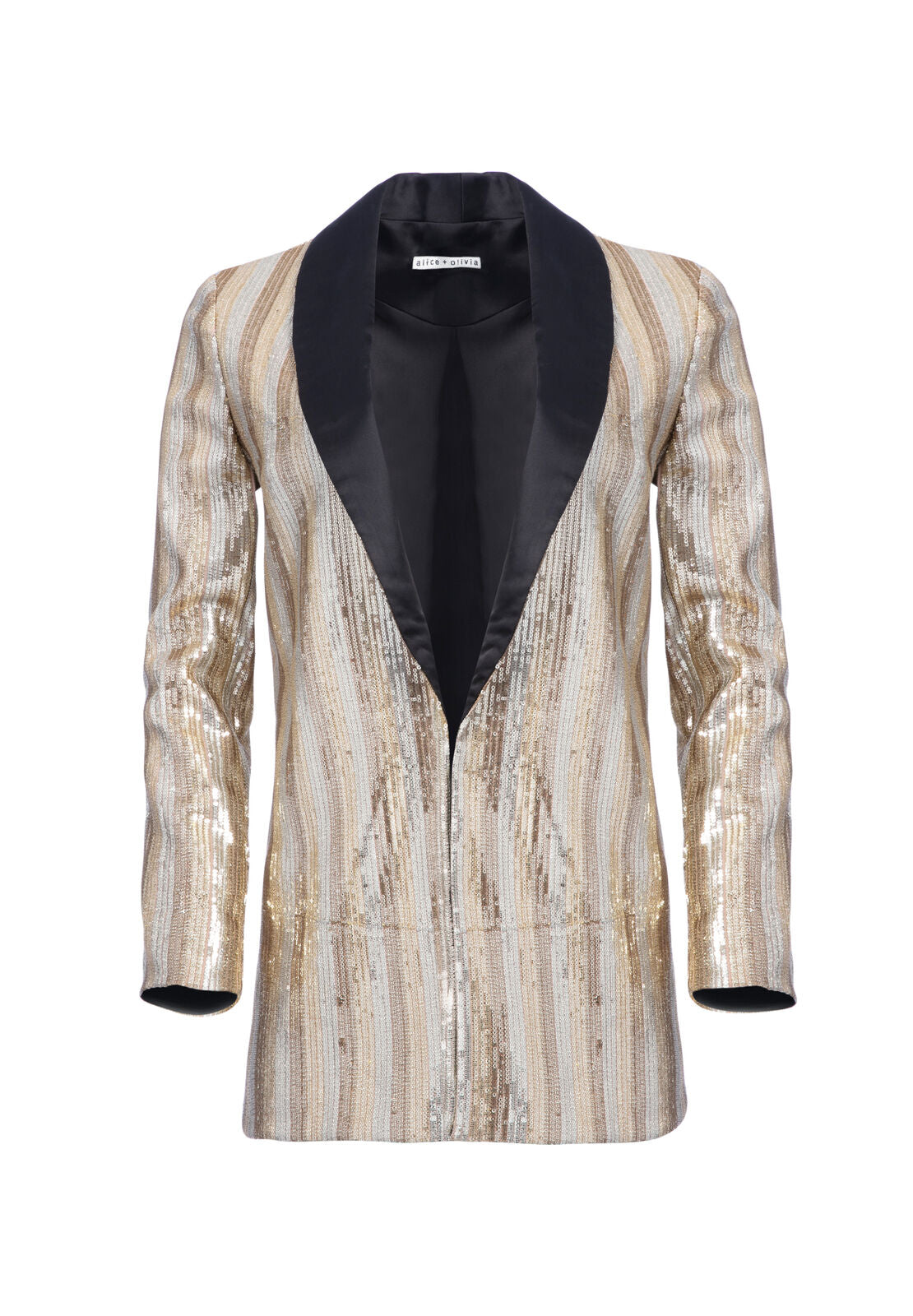 JACE GOLD SEQUIN OVERSIZED BLAZER-GOLD MULTI/BLACK-ALICE + OLIVIA