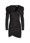 JUDY RUCHED MINI DRESS-Black-ALICE + OLIVIA