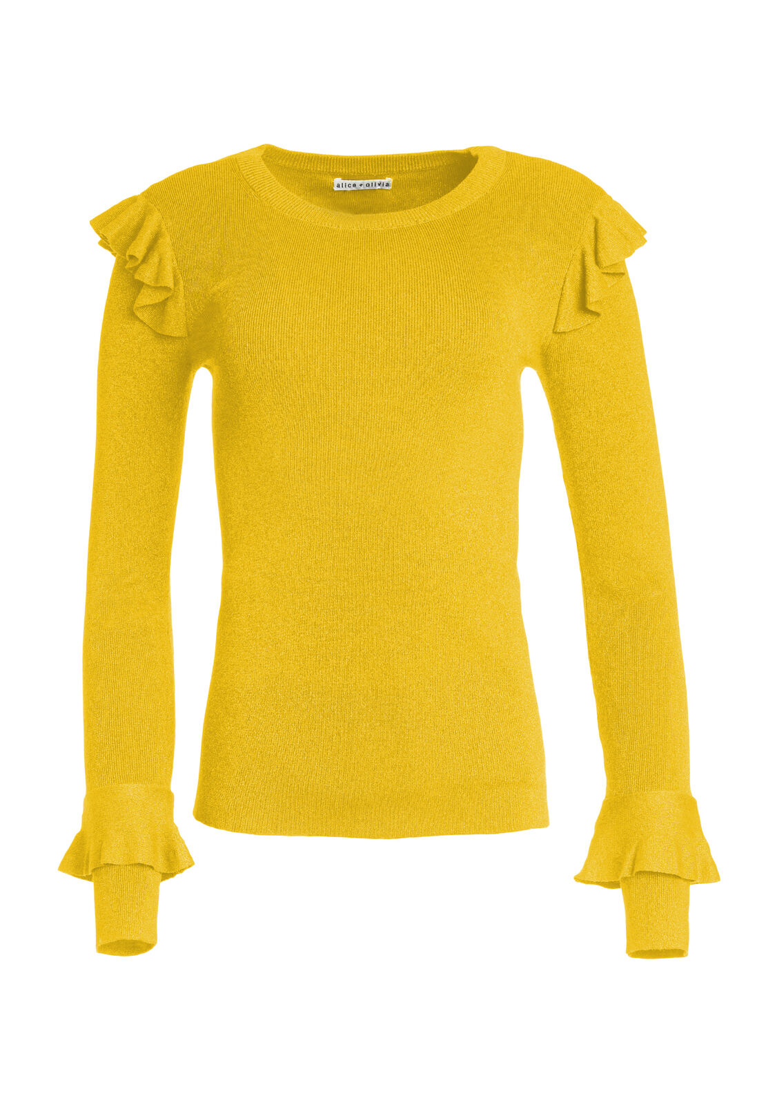 PULL MÉTALLISÉ MITTIE À VOLANTS-ALICE + OLIVIA