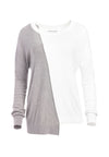 LIVIA COLORBLOCK PULLOVER-SOFT WHITE/LT GREY-ALICE + OLIVIA