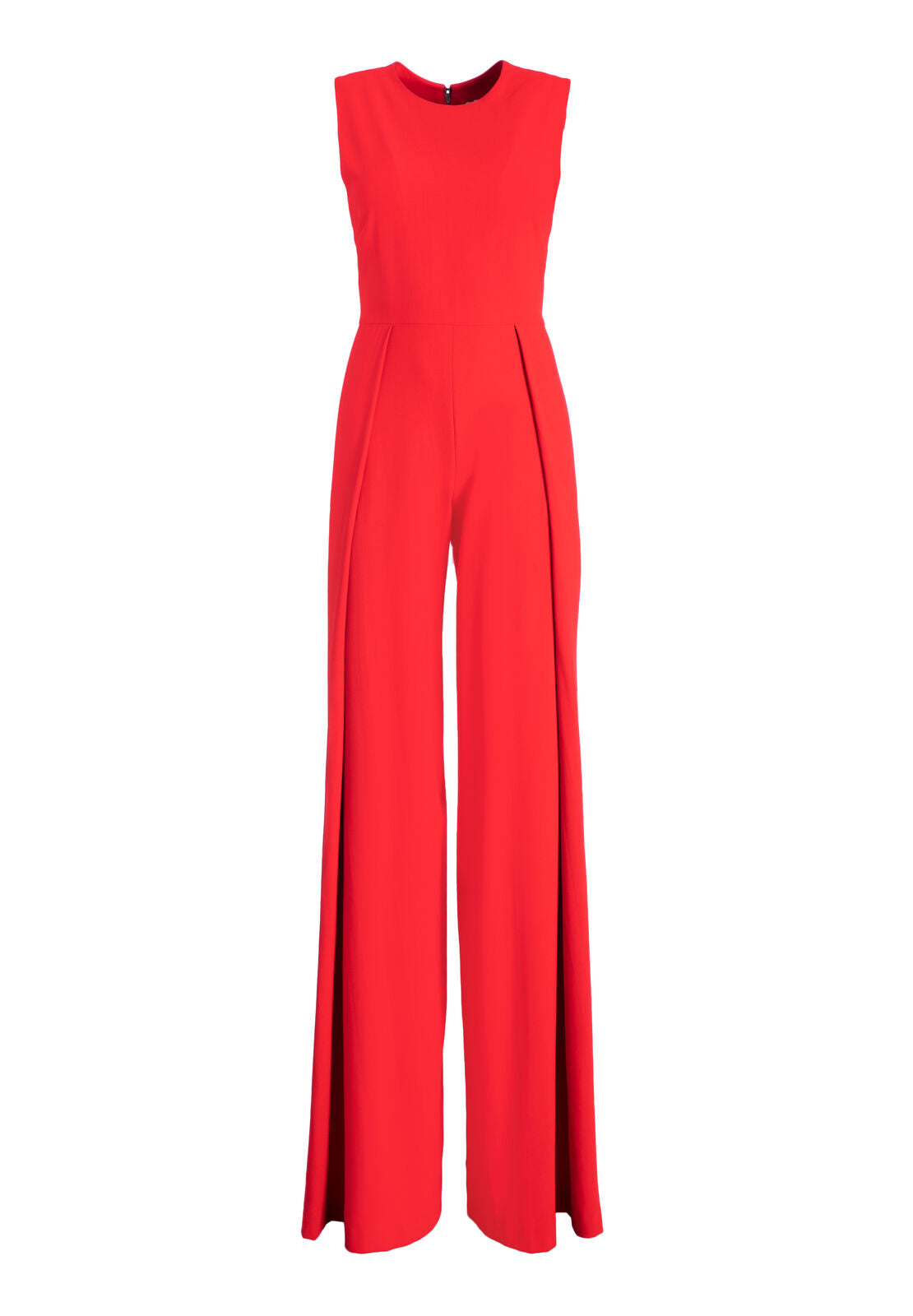 BRET PLEATED WIDE LEG JUMPSUIT-CHERRY-ALICE + OLIVIA