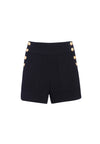 DONALD HW SIDE BTN SHORTS-Black-ALICE + OLIVIA