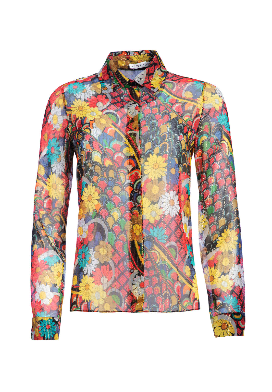 WILLA SILK BLOUSE-FLORAL MELODY MULTI-ALICE + OLIVIA