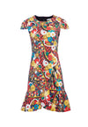 KIRBY RUFFLE SS DRESS-FLORAL MELODY MULTI-ALICE + OLIVIA