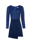 EVETTE V-NECK MINI DRESS-SAPPHIRE-ALICE + OLIVIA