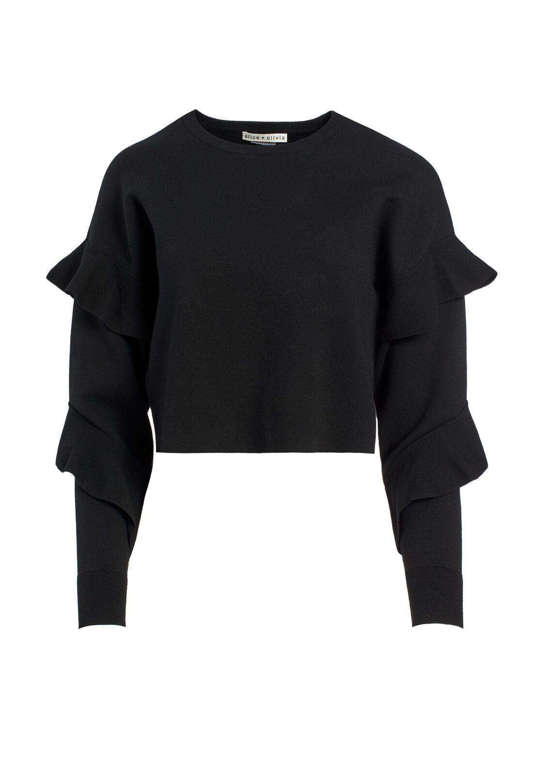 MAGLIONE NETTIE GIROCOLLO CON MANICHE A RUFFLE-ALICE + OLIVIA