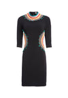 TAMSON EMBROIDERED MINI DRESS-BLK MULTI-ALICE + OLIVIA