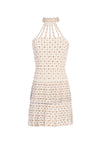MADDIE STUDDED LTR FRINGE DRE-CREAM/GOLD-ALICE + OLIVIA