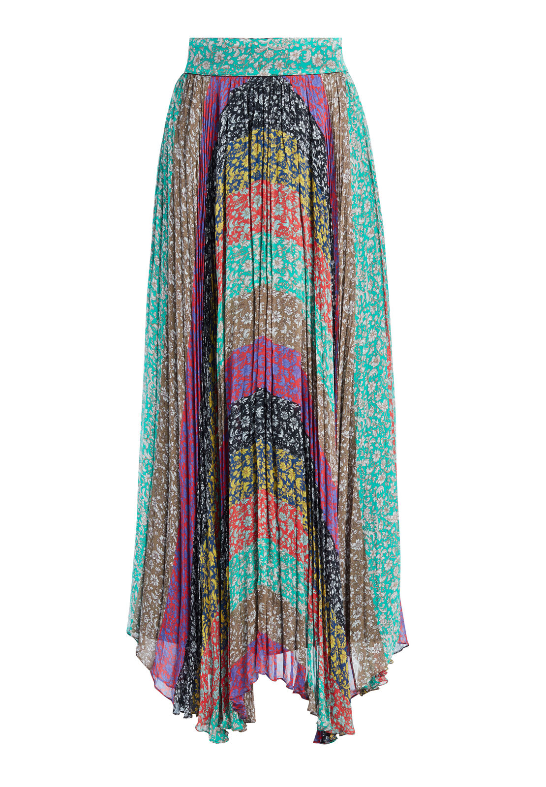 KATZ PLEATED MAXI SKIRT-BOHO STRIPE MULTI-ALICE + OLIVIA