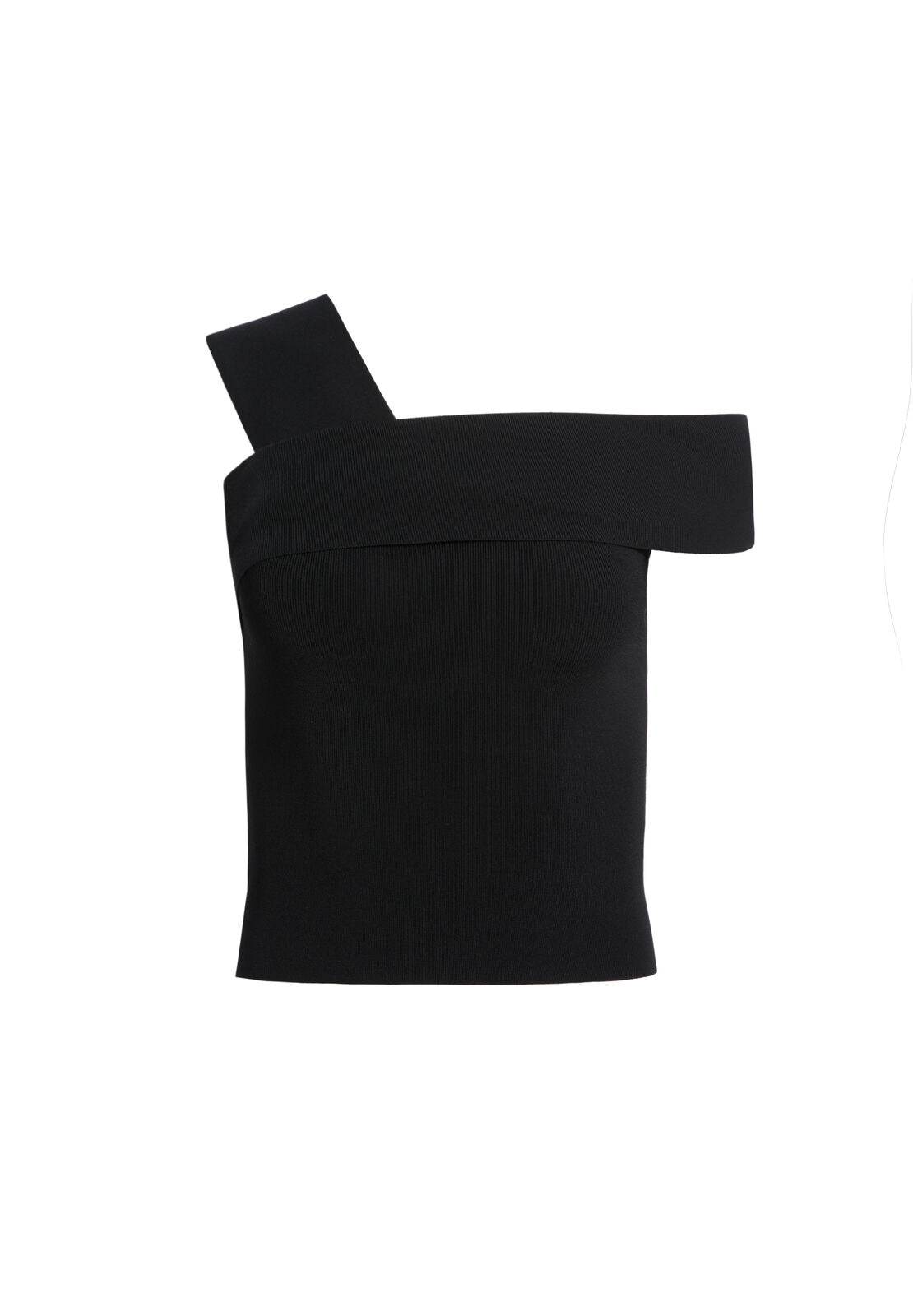 ARLETTA OFF THE SHLR CRP SWTR-Black-ALICE + OLIVIA