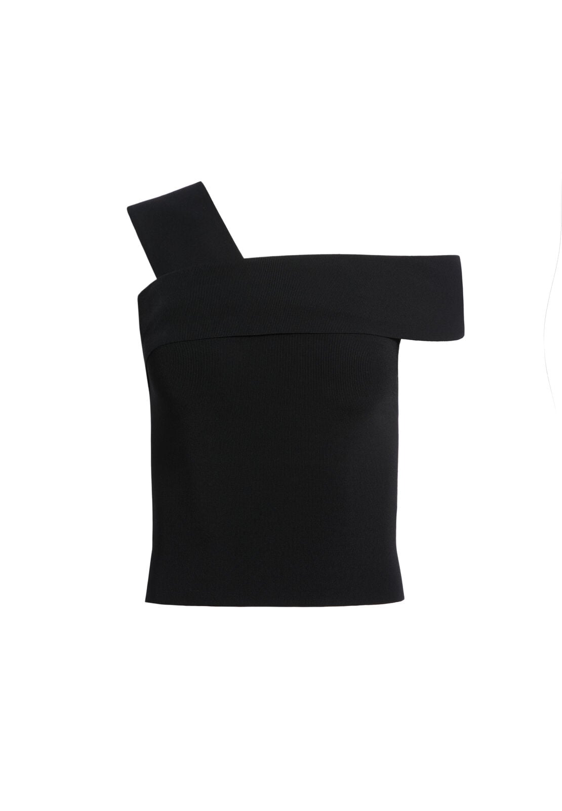 ARLETTA OFF THE SHLR CRP SWTR-Black-ALICE + OLIVIA