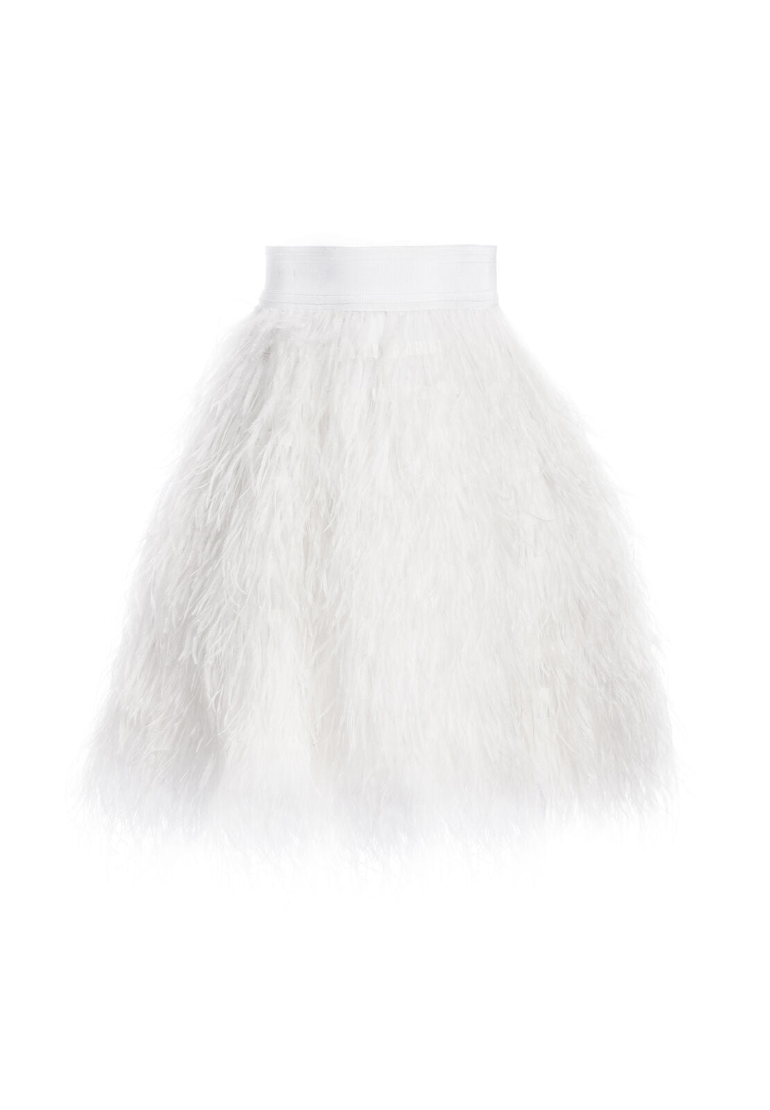 CINA FEATHER SKIRT-WHITE-ALICE + OLIVIA