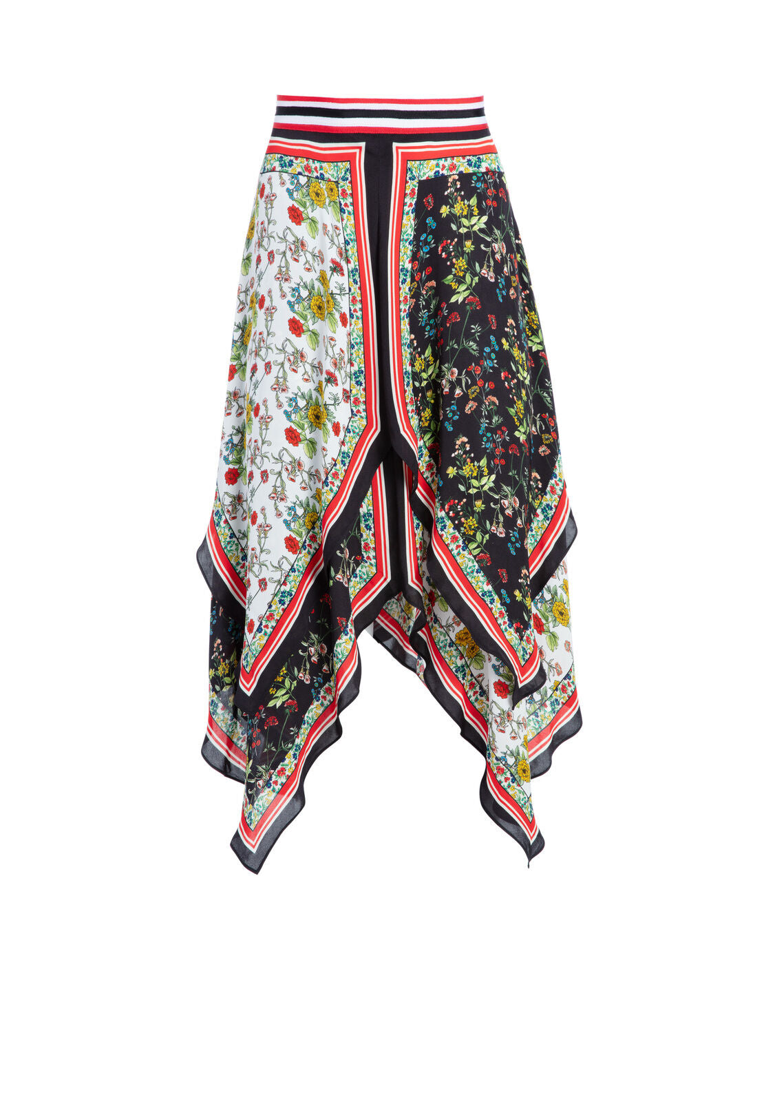 MAURA TIERED HANDKERCHIEF SKT-SCARF PRINT-ALICE + OLIVIA