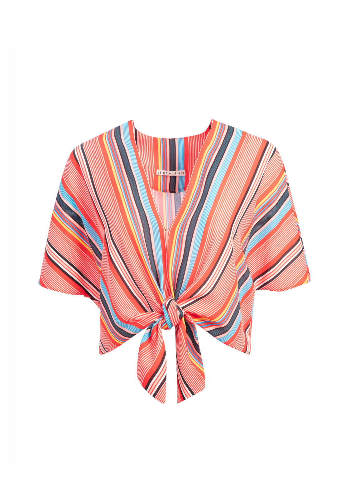 LYDIA TIE FRNT CROP TOP-ALICE + OLIVIA